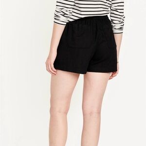 Old Navy Black Pull-On Linen Shorts